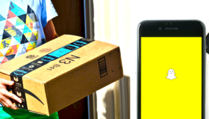 snapchat screen and amazon delivery