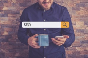 man searching for SEO