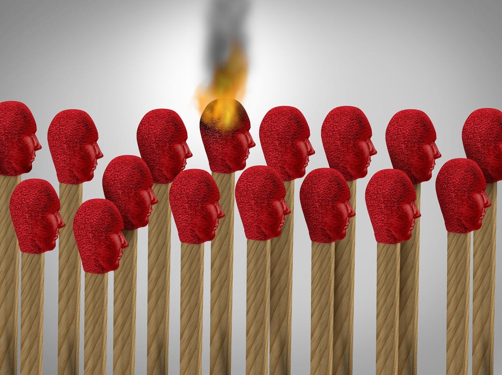 matches representing influence catching fire