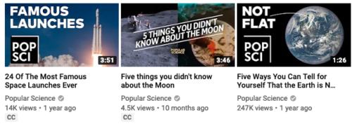 popscience, youtube