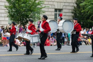 parade with marching band