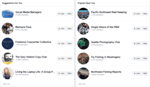 facebook, groups, discover