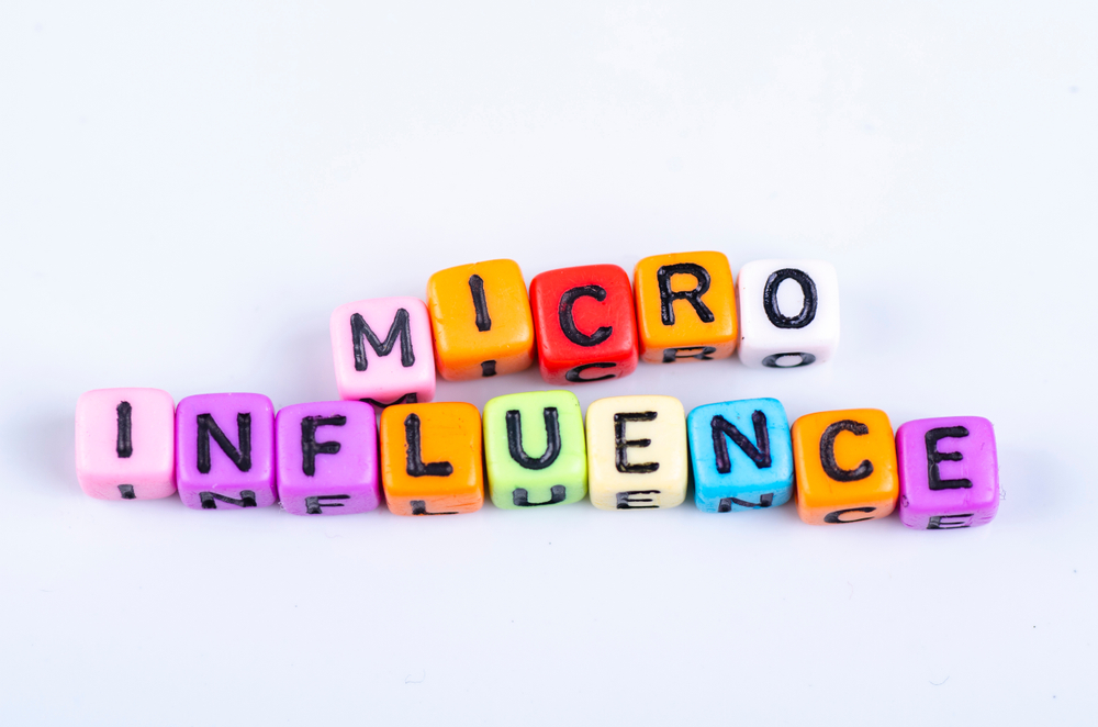 colorful blocks reading 'micro-influence'