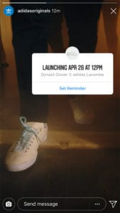 instagram launch sticker