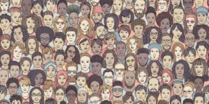 sea of diverse faces