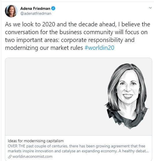 Adena Friedman - CEO NASDAQ