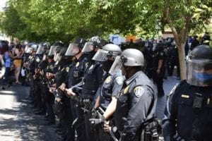 police in riot gear